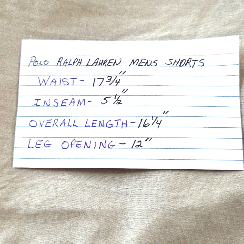 Polo by Ralph Lauren Tan Mens Stretch Classic Shorts with Classic Design XL. - Picture 16 of 16